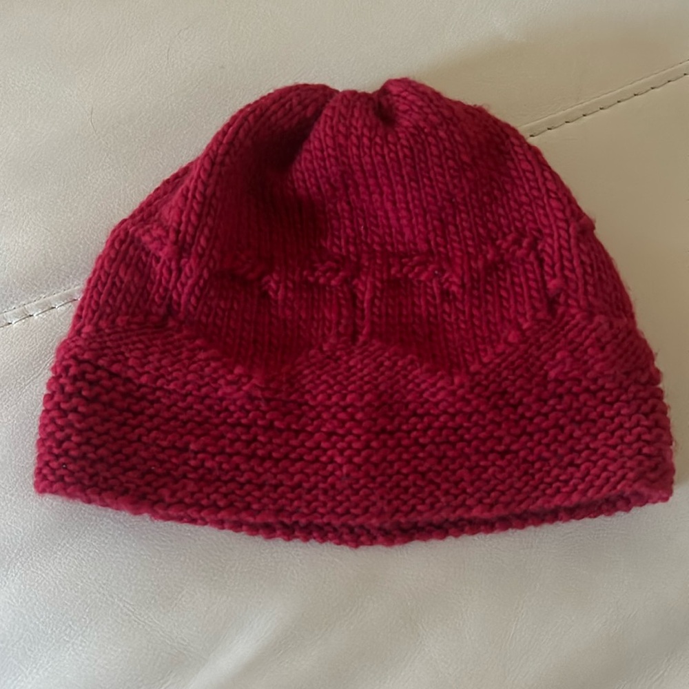 Handmade Crochet Red Heart Beanie